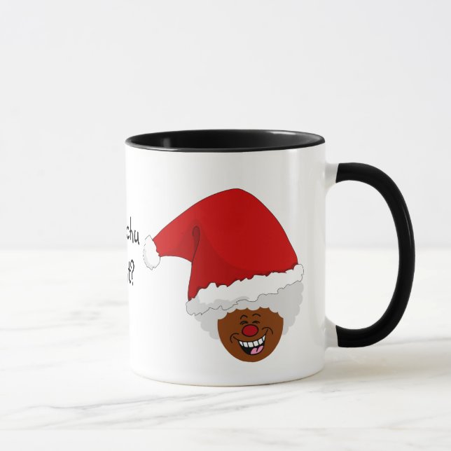 Berätta svart Santa vad du önskar för jul Mugg (Höger)