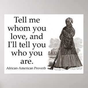Berätta vem du Kärlek är - afrikanskt-amerikanskt  Poster