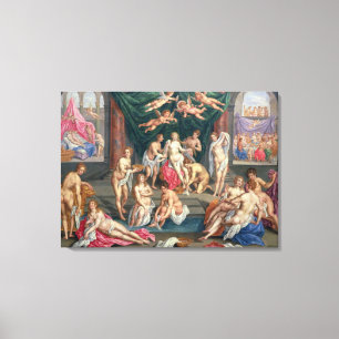 Berättelsen av cupiden och psyken (olja på panel canvastryck