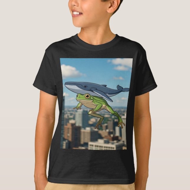 Berättelsen Bakom Vår Whimsical ‘Groda & Val’ Fant T Shirt (Framsida)