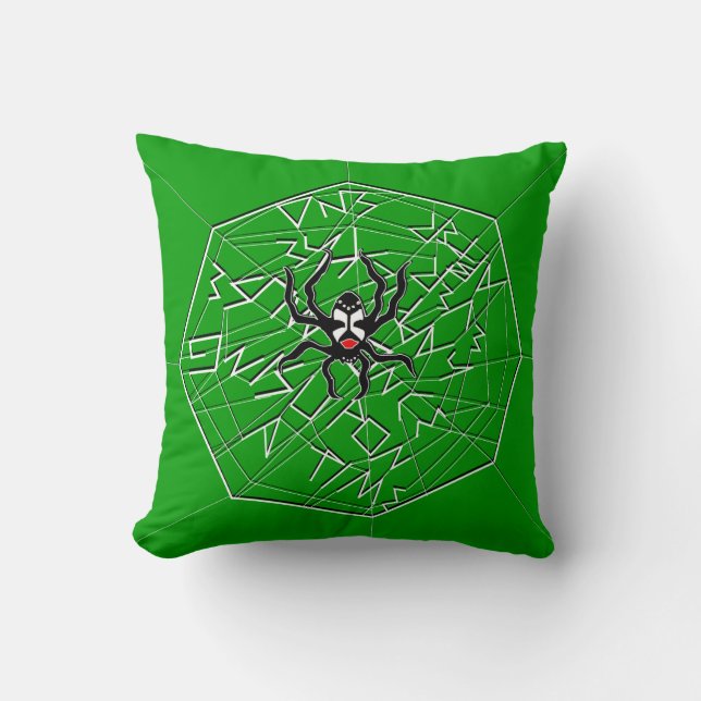 "BerättelseSpinner" Anansi Tricksterspindeln Kudde (Framsida)