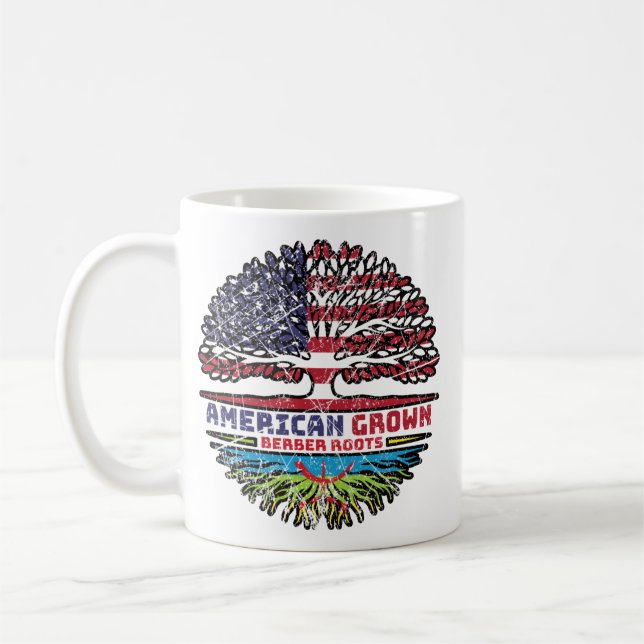 Berber Amazigh US US United Stater Träd Kaffemugg (Vänster)