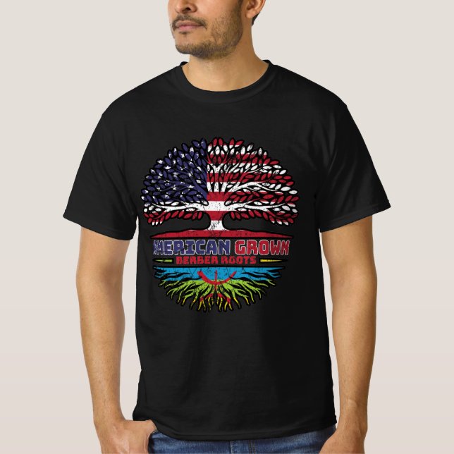 Berber Amazigh US US United Stater Träd T Shirt (Framsida)