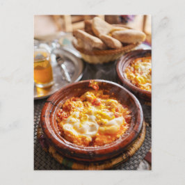 Berber Breakfast Moroccan Shakshuka Travel Photo Vykort