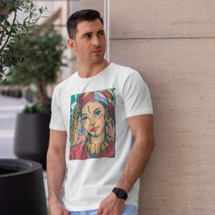 Berber Girl Porträtt Illustration T Shirt