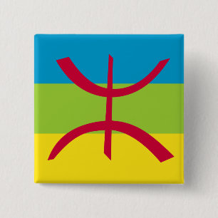 Berber Kabyle Berbers Amazigh Flagga Pin Badge  Knapp