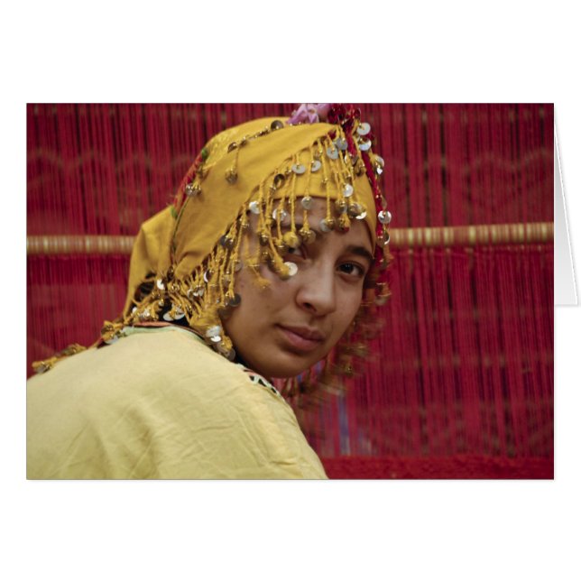 Berber-kvinna Hälsningskort (Framsidan Horizontal)