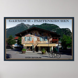 Berchtesgaden - bayersk biker poster