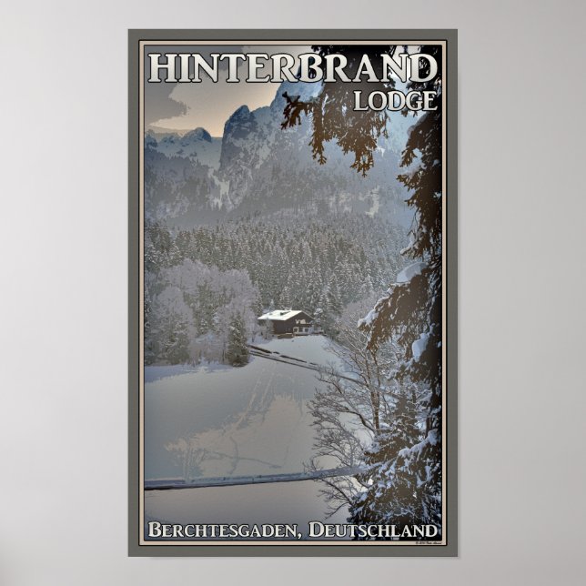 Berchtesgaden - Hinterbrand Lodge Poster (Framsidan)