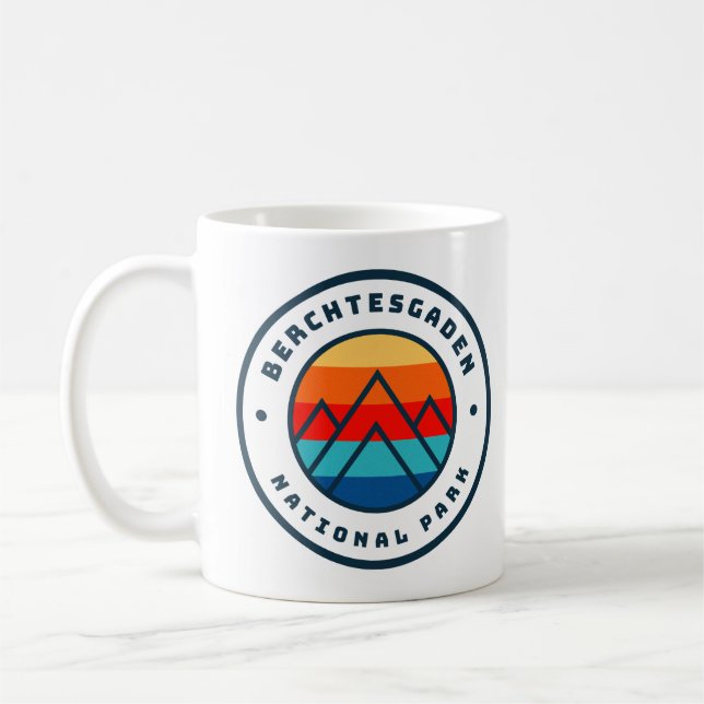 Berchtesgaden nationalpark Tyskland minimalist Kaffemugg (Vänster)