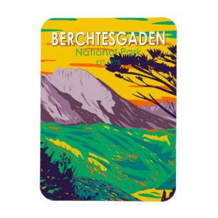 Berchtesgaden nationalpark Tyskland Vintage Magnet