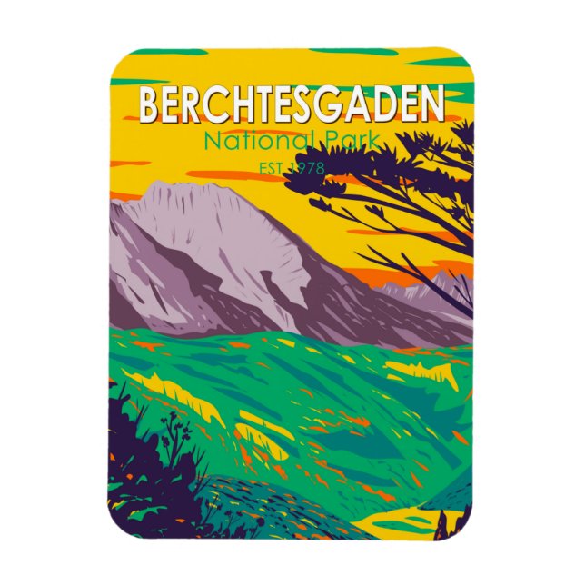 Berchtesgaden nationalpark Tyskland Vintage Magnet (Vertikal)
