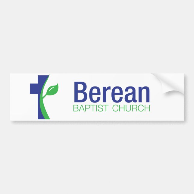 Berean baptistkyrkabildekal bildekal (Framsidan)