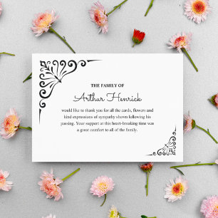 Bereavement Sympathy Funeral Tackkort