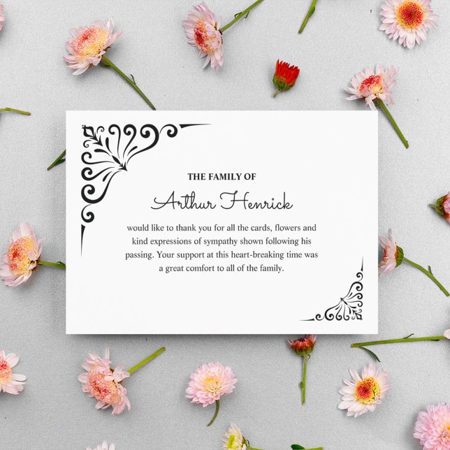 Bereavement Sympathy Funeral Tackkort (Skapare uppladdad)