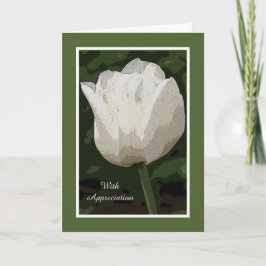 Bereavement Sympathy Tack You Card - Tulip