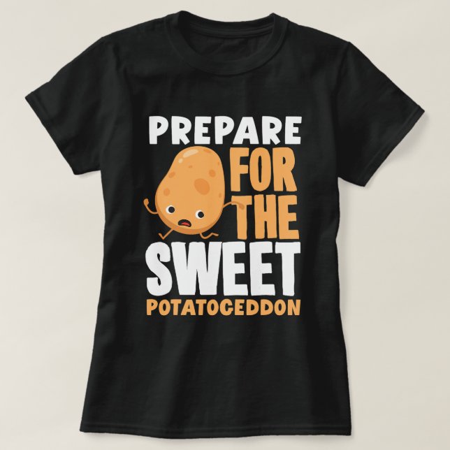 Beredning av potatis Älskare för sötpotatis T Shirt (Design framsida)