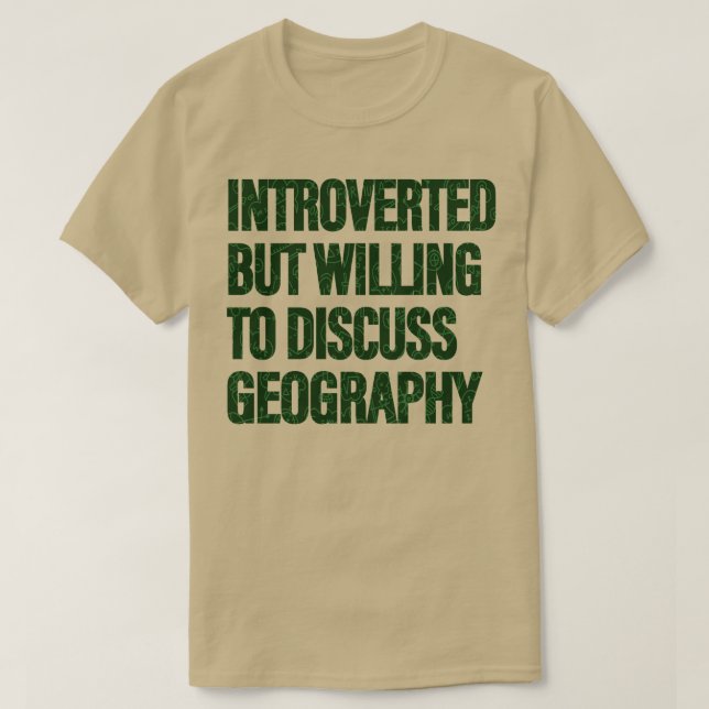 Beredskap att diskutera geografisk geografi Studen T Shirt (Design framsida)