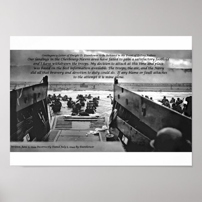 Beredskap Brev i Dwight D. Eisenhower Poster (Framsidan)