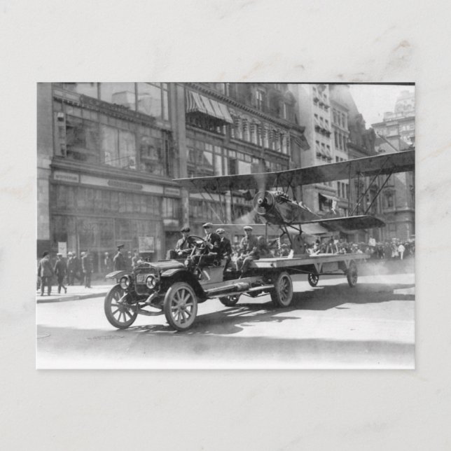 Beredskap Parad, flygplan, Vintage Vykort (Framsida)