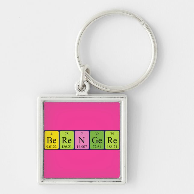 Berengere Periodisk bord namn nyckelring (Framsidan)