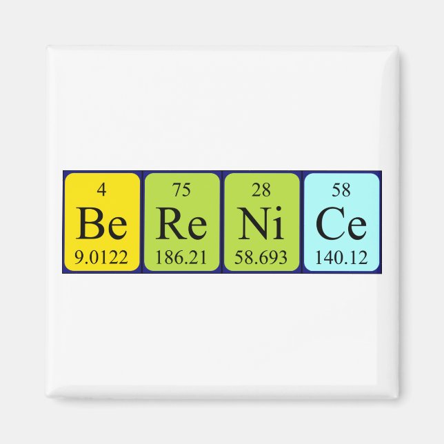 Berenice periodiskt bord namn magnet (Framsidan)