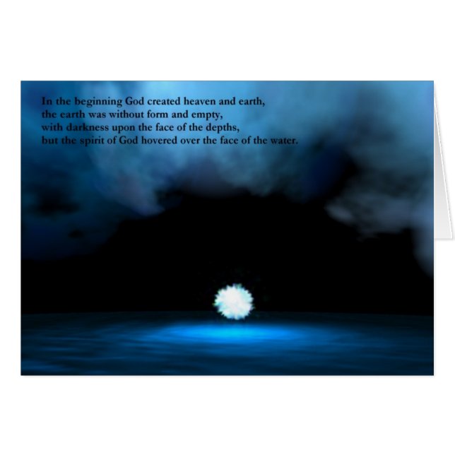 Bereshit - i början hälsningskort (Framsidan Horizontal)