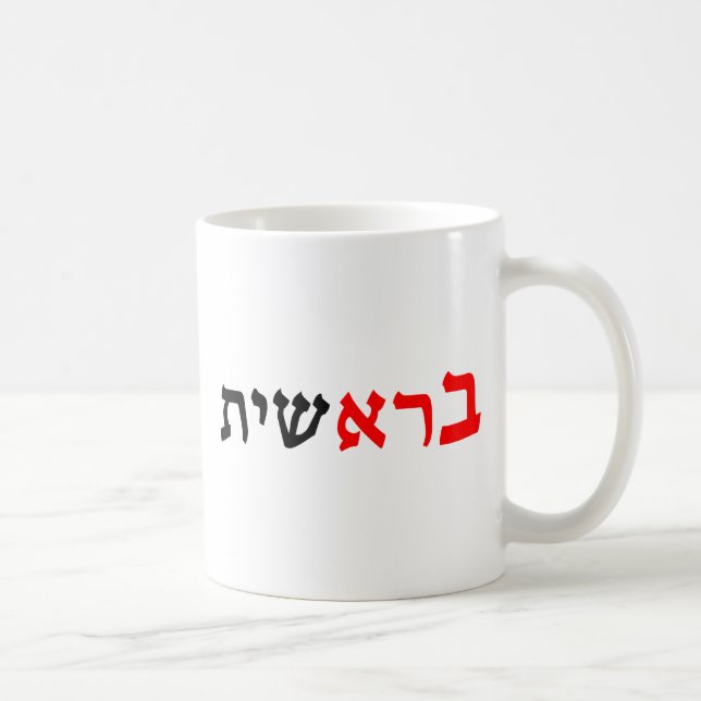 Bereshit - "In the Begining" Gen. 1:1 Kaffemugg (Höger)