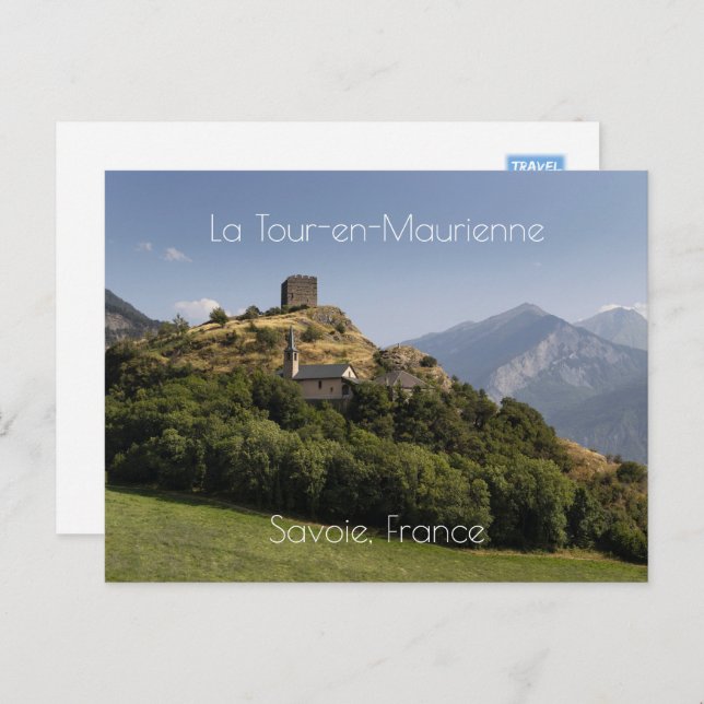 Berets Torn, La Tour-en-Maurienne, Frankrike Vykort (Fram/baksida)
