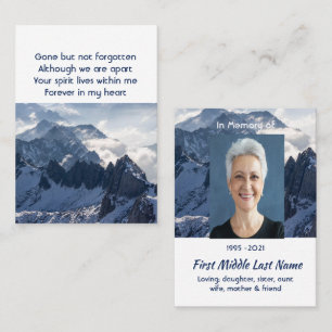 Berg Alpin Hem Minnespenning Visitkort