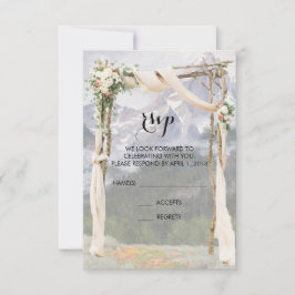 Berg Arbor Park Utomhus Bröllop RSVP-kort Inbjudningar