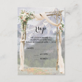 Berg Arbor Park Utomhus Bröllop RSVP-kort Inbjudningar