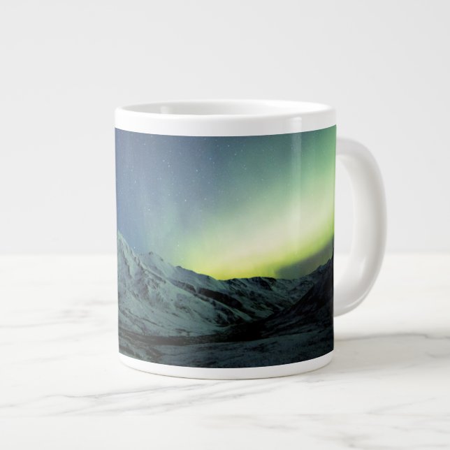 Berg | Aurora Borealis & Milky Way Alaska Jumbo Mugg (Framsida höger)