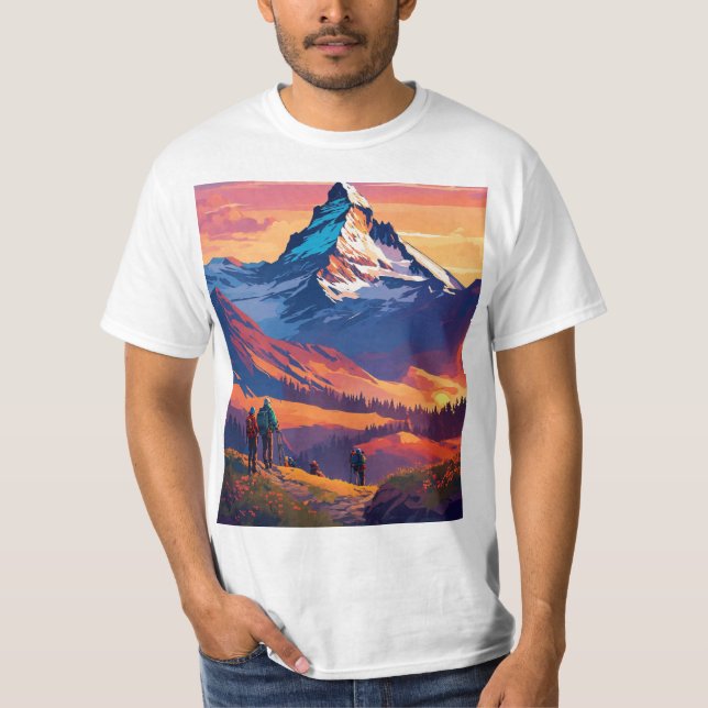 Berg av Alpernorna, Matterhorn T Shirt (Framsida)