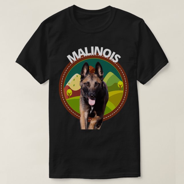 Berg av belgiska shepherd malinois t shirt (Design framsida)