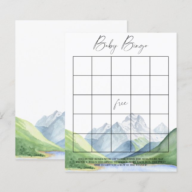 Berg - babybingospel (Fram/baksida)