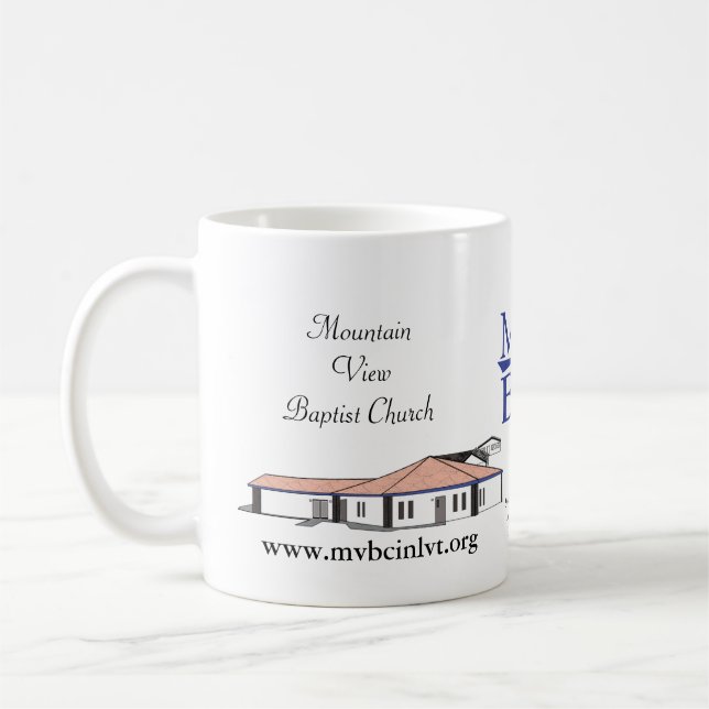 Berg beskådar kaffemuggen kaffemugg (Vänster)