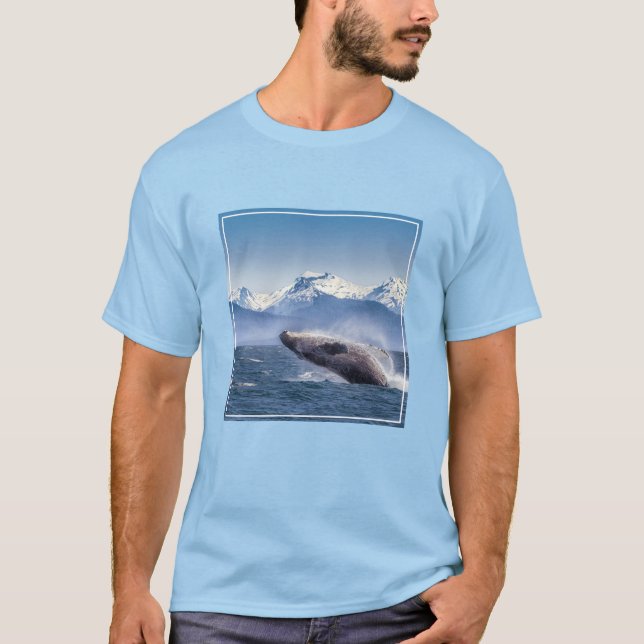 Berg | Bröstning av Whale Glacier Bay, Alaska T Shirt (Framsida)