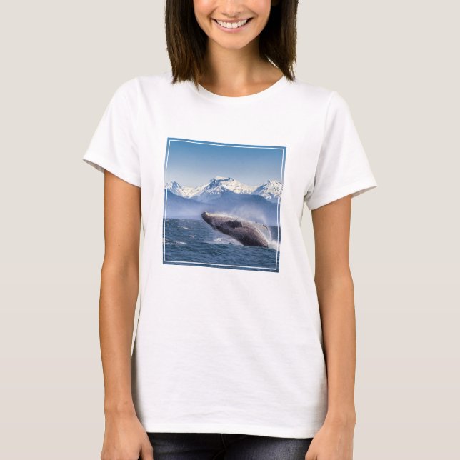 Berg | Bröstning av Whale Glacier Bay, Alaska T Shirt (Framsida)