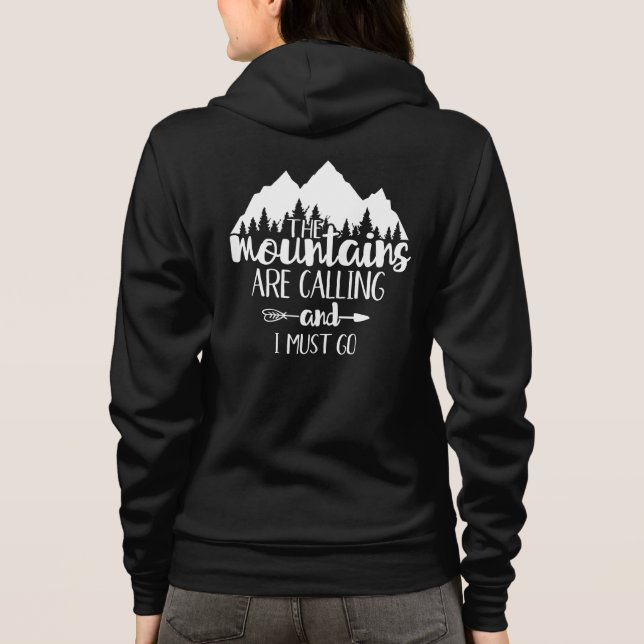 Berg Calling och jag måste gå T Shirt (Baksida)