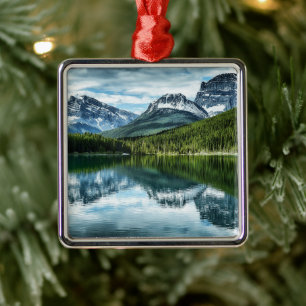 Berg Canadian Rockies, Alberta Kanada Julgransprydnad Metall