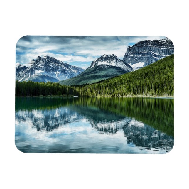 Berg | Canadian Rockies, Alberta Kanada Magnet (Horisontell)