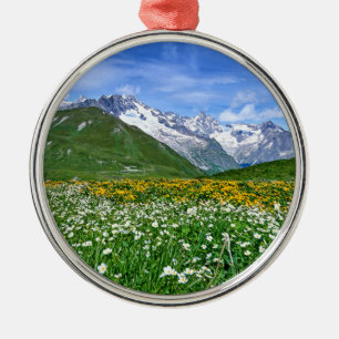 Berg   De schweiziska Alpernorna Valley Vår Julgransprydnad Metall
