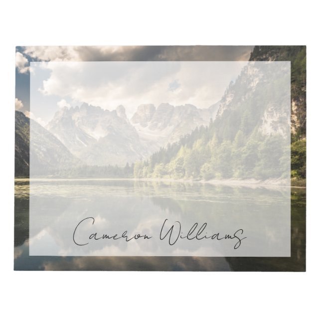 Berg | Dürrensee Sjö, Dolomites, Italien Anteckningsblock (Framsida)