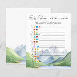 Berg - emoji pictionary spel baby shower