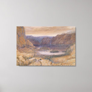 Berg en sjö, norge, c.1827 canvastryck