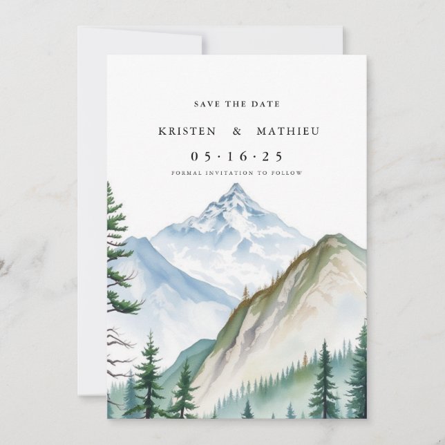 Berg för icke-foto-Online Spara Datumet (Framsida)