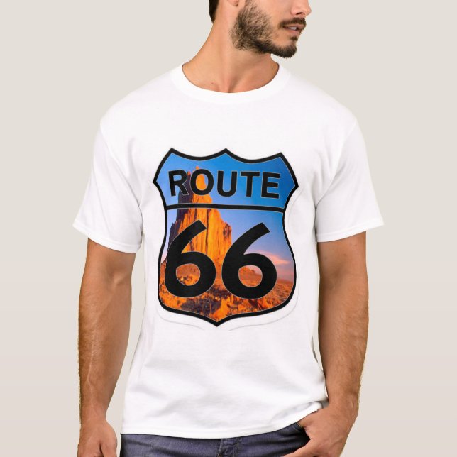 berg för rutt 66 t shirt (Framsida)