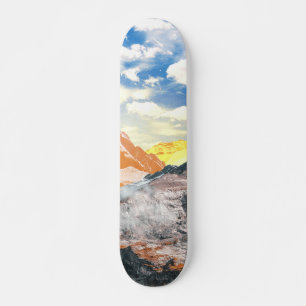Berg (fotomontage) 1 mini skateboard bräda 18,5 cm