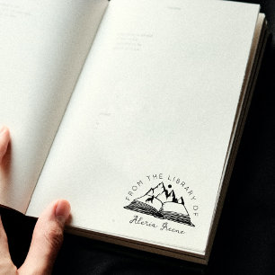 Berg Från Biblioteket, Anpassad Bok Stämpel